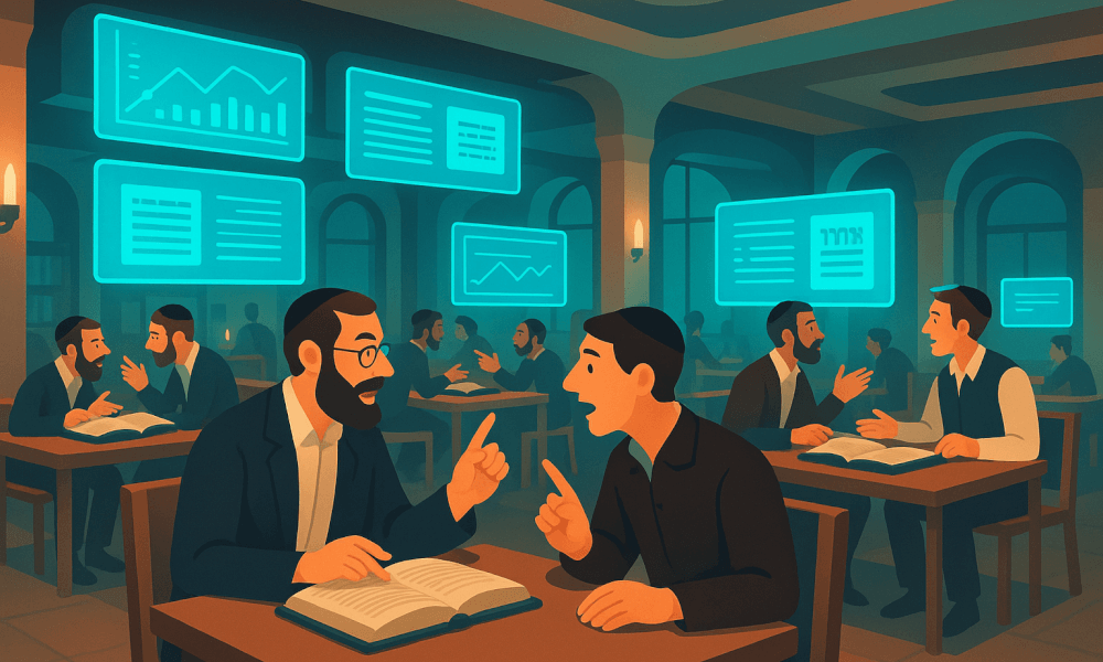 AI generated Beit Midrash for enhanced Jewish learning and education with generative AI tools