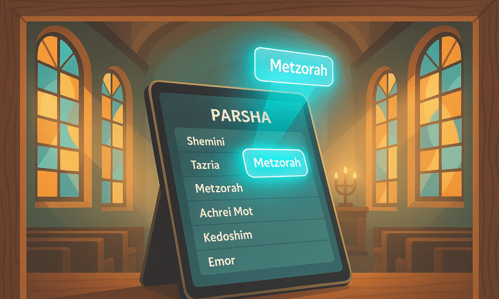Parsha calendar for 5785 highlighting weekly Torah portion schedule and Jewish liturgical calendar details