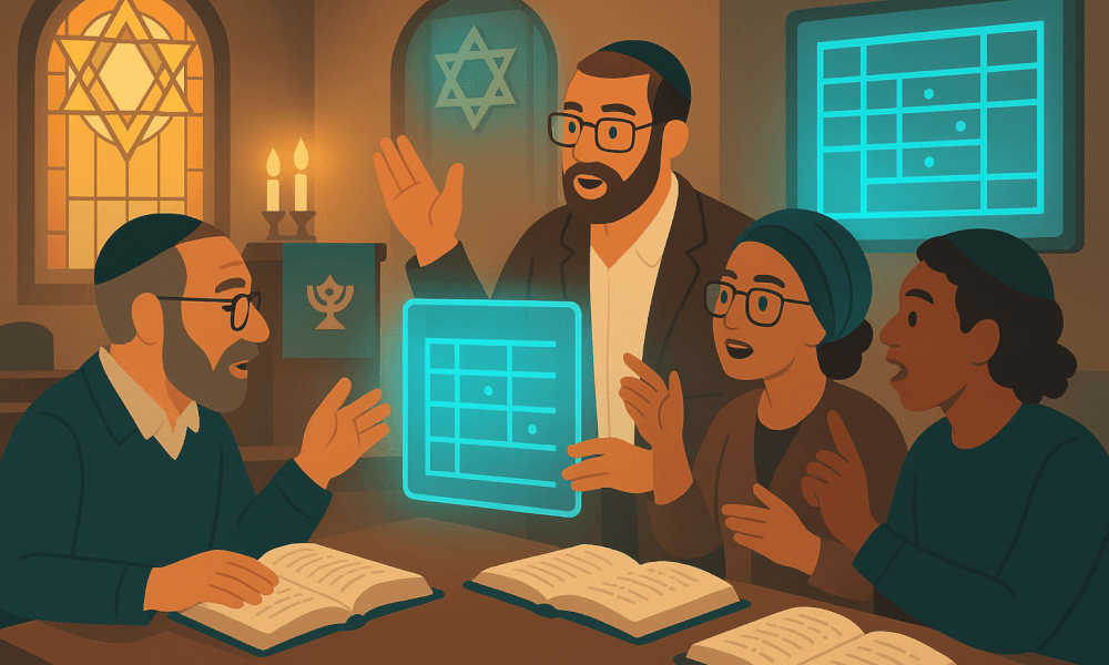 Illustration of the Parsha calendar 2025 showing the weekly Torah portions and Jewish liturgical calendar.