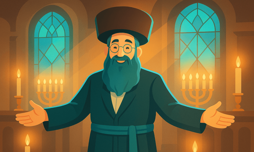 Illustration comparing the roles of a Rebbe and a Rabbi in Judaism, highlighting their responsibilities and differences.
